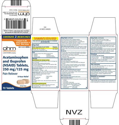 Carton (Acetaminophen Ibuprofen Tablet 250mg 72ct Carton)
